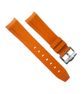 Bracelet RubberB M106CD Orange avec boucle