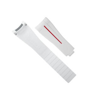 Bracelet RubberB M109 Blanc/Rouge