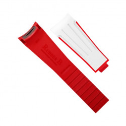 Rubber B Strap M111 White/Red for Sky-Dweller on Oyster Bracelet