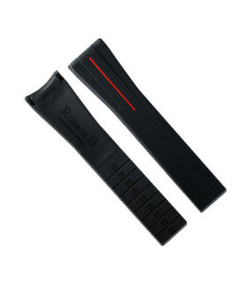 Bracelet RubberB M101 Noir/Rouge