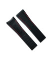 Rubber B strap M101 Black with red stitching