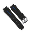 Bracelet RubberB M107 Noir/Bleu