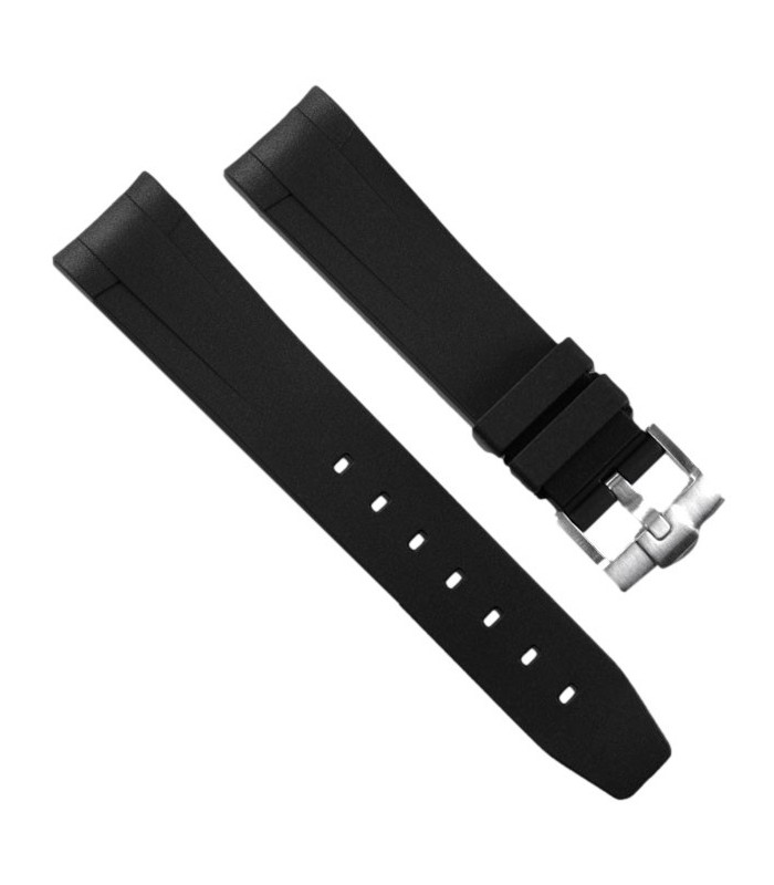 Rubber B strap T801 Black with buckle 