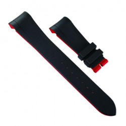 RubberB strap T800 for Tudor Black/Red