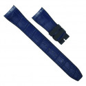 Rubber B strap Alligator SwimSkin for IWC Big pilot - Navy Blue