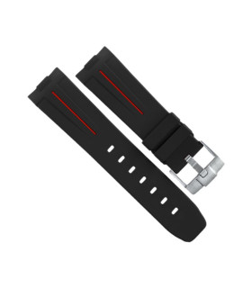 RubberB Strap Luminor 44 mm Black/Red