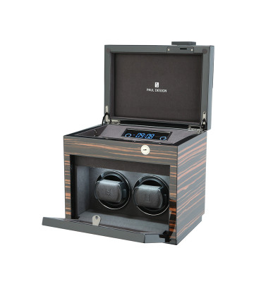 Paul Design - Modèle Gentleman 2+3 remontoir plus compartiment pour 3 montres.