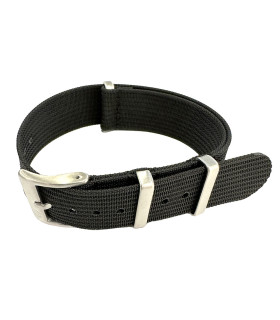 KronoKeeper ribbed nato strap - Black