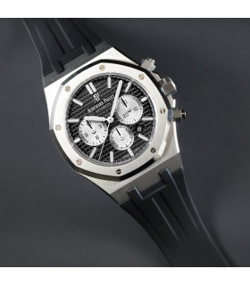 Rubber B Strap APB41 Black for Audemars Piguet Royal Oak 41mm on Leather or Bracelet - Classic Series