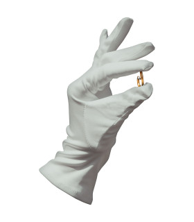 Grey microfiber gloves