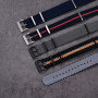 Premium NATO strap - Black/Navy/Red