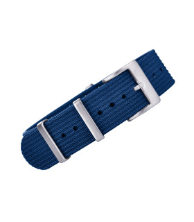 Bracelet NATO nervuré KronoKeeper - Bleu