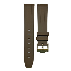 Rubber strap for Omega MoonSwatch - Brown