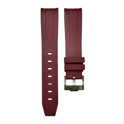 Rubber strap for Omega MoonSwatch - Burgundy