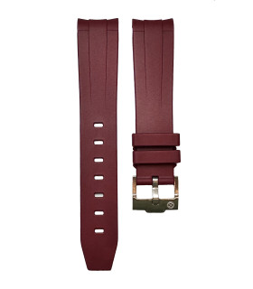 Rubber strap for Omega MoonSwatch - Burgundy