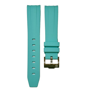 Rubber strap for Omega MoonSwatch - Cyan