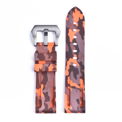 KronoKeeper Camouflage Rubber strap - Orange