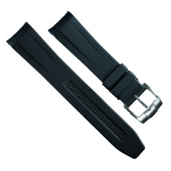 Bracelet Caoutchouc RubberB DM106 Noir avec boucle