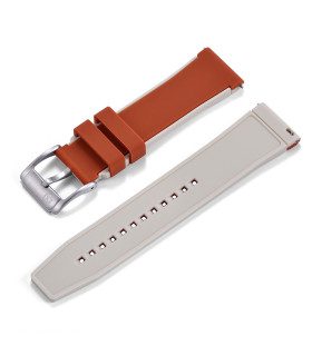 Rubber strap dual colors - Orange/Cream