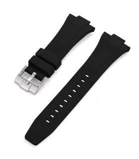 Rubber strap for Tissot PRX - Black