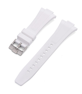 Rubber strap for Tissot PRX - White