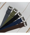 NATO strap KronoKeeper in FKM Rubber - Green