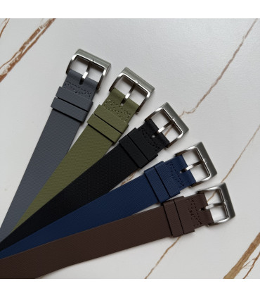Bracelet NATO KronoKeeper en caoutchouc FKM - Marron