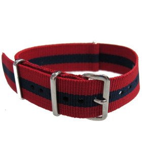 Bracelet nylon NATO Rouge/Bleu