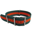 Bracelet nylon NATO Vert/Orange