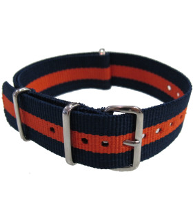 Bracelet nylon NATO Bleu/Orange