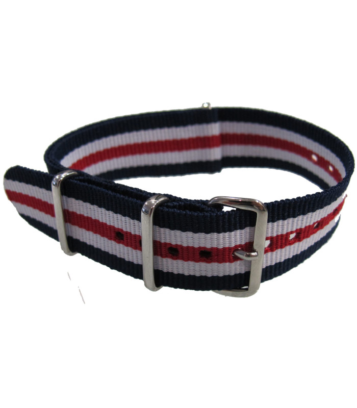 Watch NATO Strap Blue/White/Red