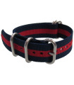 Bracelet nylon NATO ZULU EXTREME Bleu/Rouge