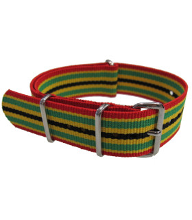 Watch NATO strap Red/Green/Yellow/Black