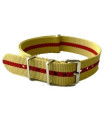 Bracelet nylon NATO Sable/Rouge