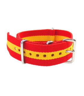 Bracelet nylon NATO Rouge/Jaune