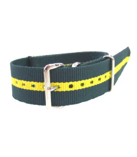 Bracelet nylon NATO Vert/Jaune