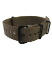 Bracelet NATO nylon marron khaki PVD