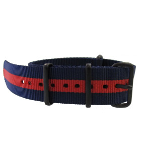 Bracelet nylon NATO Bleu/Rouge PVD