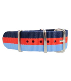 Bracelet nylon NATO Bleu/rouge/bleu ciel