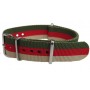 Bracelet nylon NATO Sable / Rouge / Vert