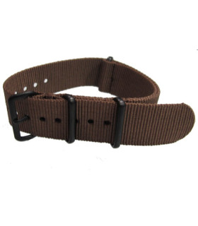 Bracelet nylon NATO Marron PVD