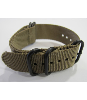 Bracelet nylon nato Zulu Extrême PVD Khaki