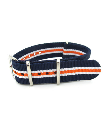 Watch NATO strap white/blue