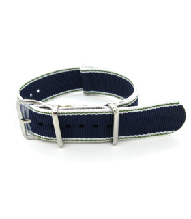 Watch NATO strap white/blue