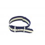 Bracelet nylon NATO bleu/sable