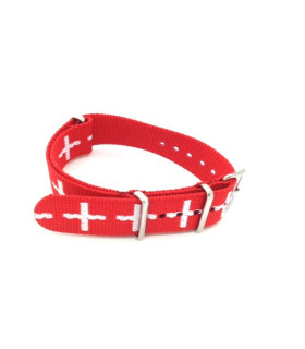 Bracelet nylon NATO drapeau suisse