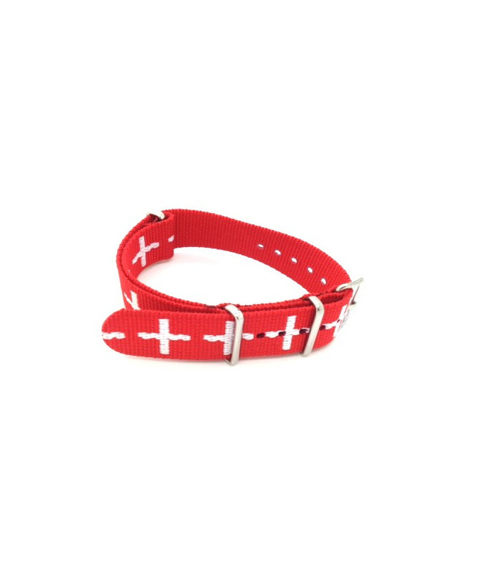 Watch NATO strap Swiss flag