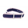 Bracelet nylon NATO blanc/rouge/bleu