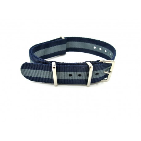 Bracelet nylon NATO Bleu/Gris