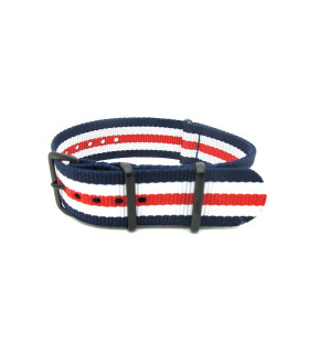 Nato blue/white/red/ PVD buckles 